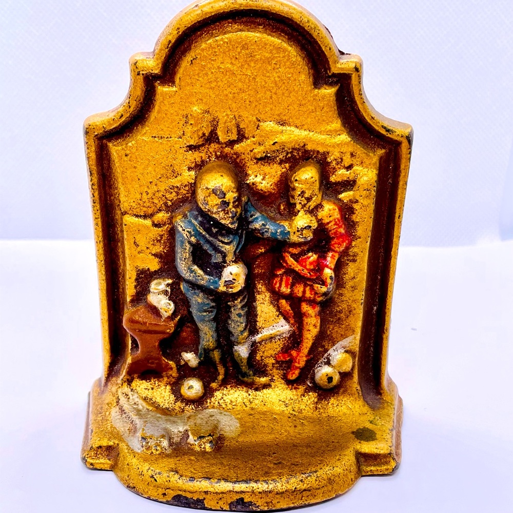 Unique “Sir Francis Drake” Spanish Armada 4x1/5” Cast iron/Brass bookend (1)